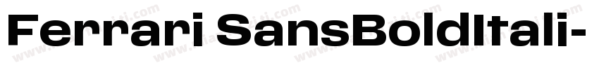 Ferrari SansBoldItali字体转换